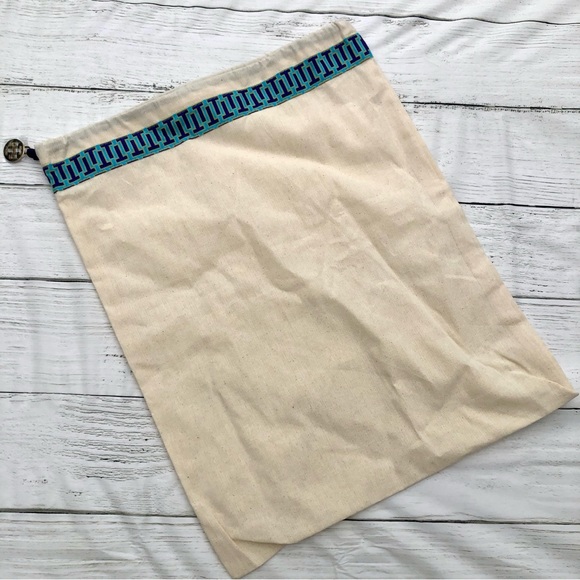 Tory Burch Medium Dust Bag Cover Blue Tan - Picture 5 of 5